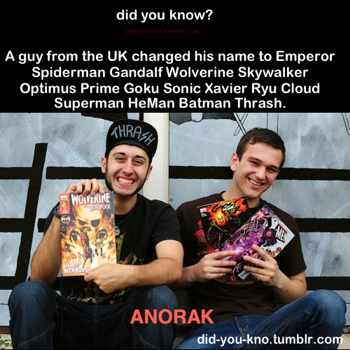 did-you-kno:  His friend on the right changed his name to  Baron Venom Balrog Sabretooth