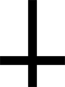 historically-disturbing:  The Cross of St. Peter or Petrine Cross is an inverted Latin cross traditionally used as a Christian symbol. Though currently often used in conjunction with an anti-Christian sentiment (ex. Satanism), this is not even vaguely