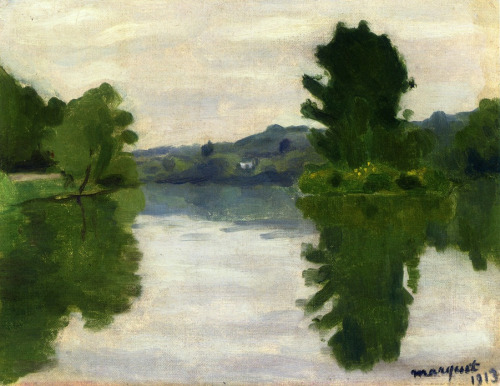 cavetocanvas:  Albert Marquet, The Marne at the Park Saint-Maur, 1913 