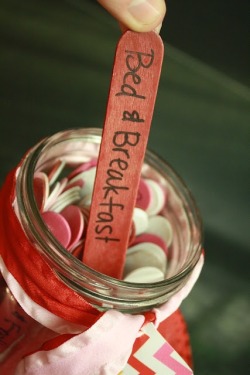 Djtoorandom:  Jinnyandtonic:  Date Night Jar Made With Color Coded Popsicle Sticks.