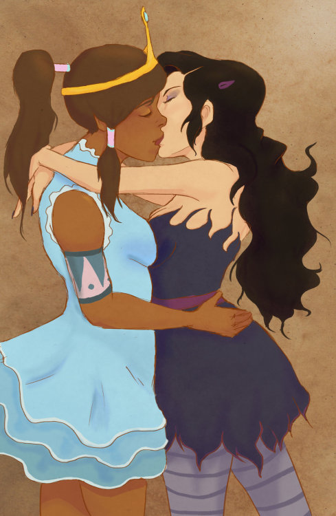 lyndezart: lololwat. Korrasami as Bubbline? YES.  inspired by this post. I used this Marceline 