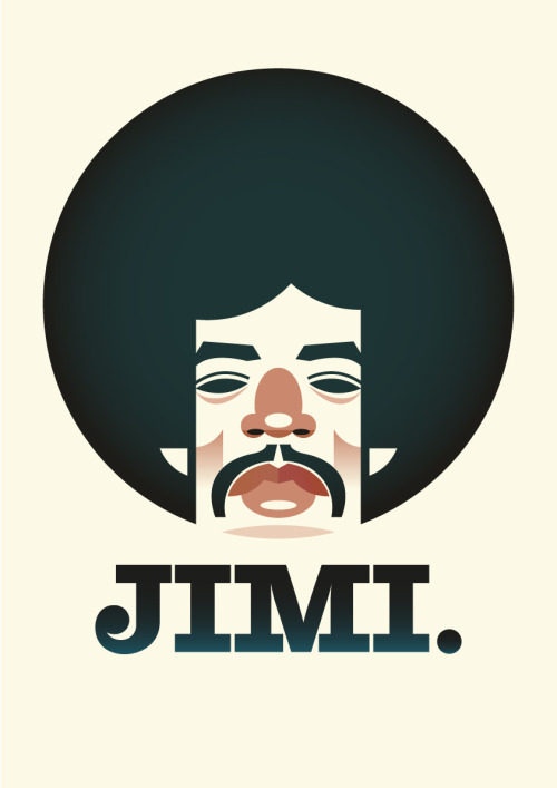 stanleychowillustration:  I’ve decided this looks better with a bit of type… Now available to buy at the print shop http://www.thestanleychowprintshop.com/product/jimi 