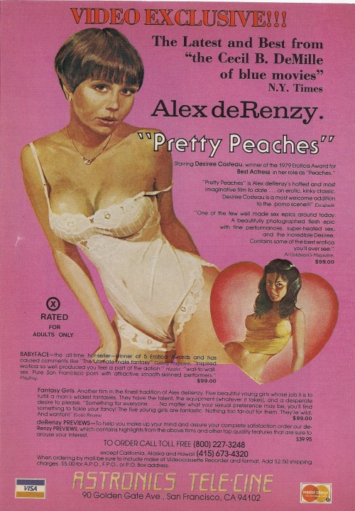  “Pretty Peaches,” Vintage Ad, Penthouse - January 1980 