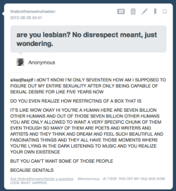 consulting-meerkat:  charlotteness:  heylauren:  BECAUSE GENITALS.  oh the glory of this answer.   BECAUSE GENITALS. yes. 