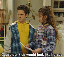 nocnyswiat:  nikosnature:  Can we take a moment to admire what was considered style in the 90s.  Can we take a moment to admire the fact that his reply is “‘Cause our kids would look like horses.” He does not say, “I can’t marry another guy!”