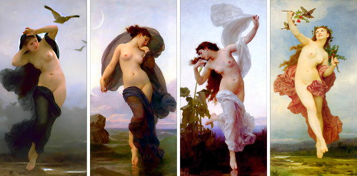 antiqueart: └ WILLIAM-ADOLPHE BOUGUEREAU  ―  ’Night’, ‘Twilight&rsq