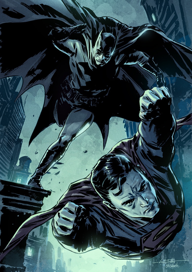 geekmythology:  Batman Superman colored by *mbreitweiser 