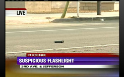catbountry:  shavostars:  ironicorgasm:  ok ok hold the fuck up i know this looks funny but it actually isnt i live in phoenix, and this shit has been on the news a lot you know why the flashlight is suspicious? because people have been turning them into