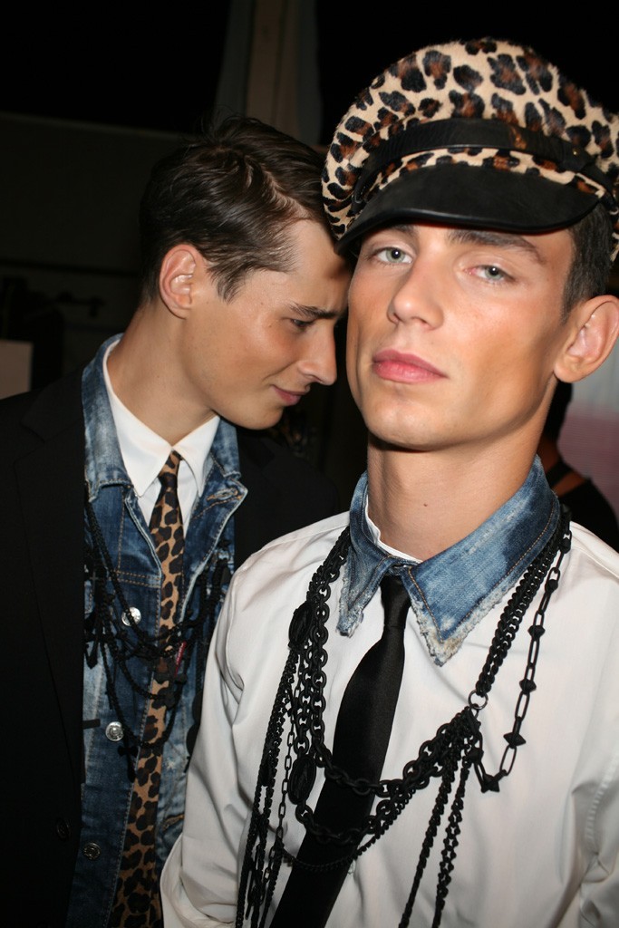 justdropithere:  Adrien Sahores &amp; Arthur Gosse - DSquared2 SS13 Backstage