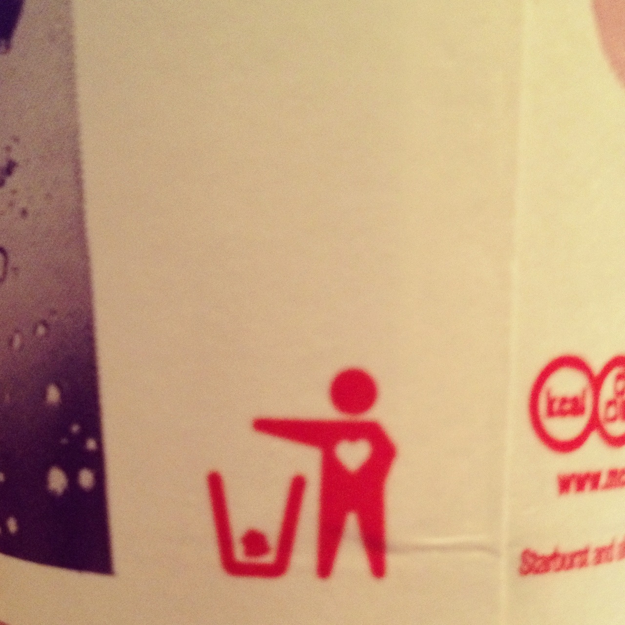 iamadambobby:  There’s a little guy on the side of my cup that looks like he’s