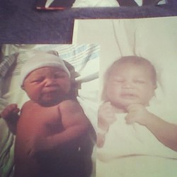 Beja on the left, me on the right. #twins #instaphoto #That'sMyBaby #Family #tbt #ThrowBackThursday (Taken with Instagram)