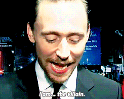 lokilust:  probablystilladoreyou:  “I am… the villain.” *puppy eyes* And look at his face on the last one. He was so happy with the interviewer’s comment. I can’t with this man anymore. I give up.  His smile literally makes my day better. Like.