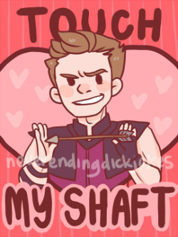 50shadesofmattcohen:  neverendingdickjokes:  Avengers Valentines Featuring Hawkeye, Black Widow, Hulk, Loki, and Agent Coulson. As promised, the rest of the Avengers! Cap, Tony, and Thor can be found here. I’ll be selling these at AX at F19/20 with