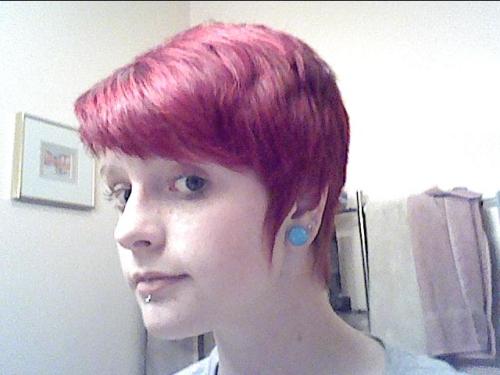 terwilliker:I asked you guys if I should dye it red and nobody said no so I did it.MALENA