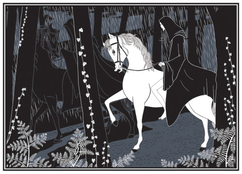 ljlerolland:Tam Lin:  “The White Steed"  ~ 2012Pen & Ink© 2012