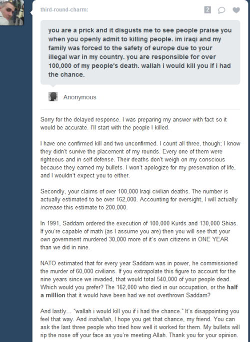 soldierporn:  Hatred, that illogical, misspent, poorly focused weapon.