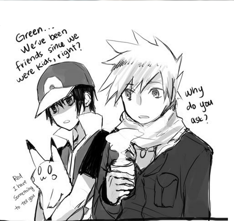 pkmyaoibxb:  Pokemon Manga - Ash X Gary - Size -  Shonen ai 