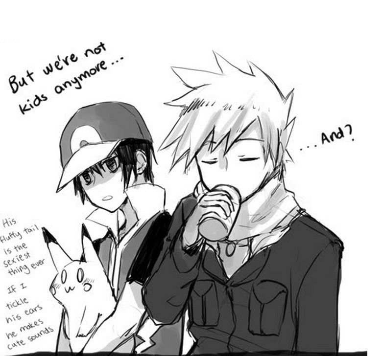 pkmyaoibxb:  Pokemon Manga - Ash X Gary - Size -  Shonen ai 