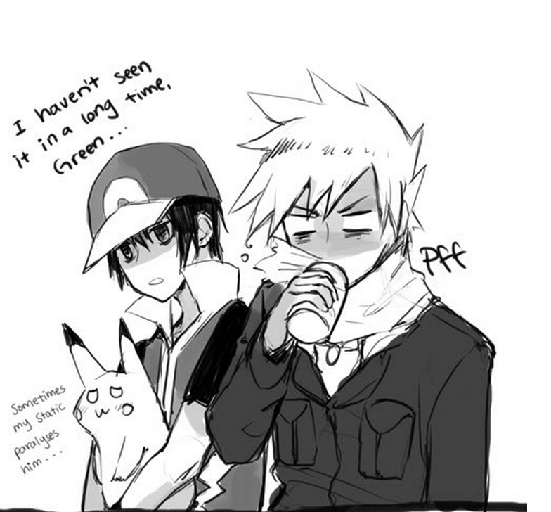 pkmyaoibxb:  Pokemon Manga - Ash X Gary - Size -  Shonen ai 