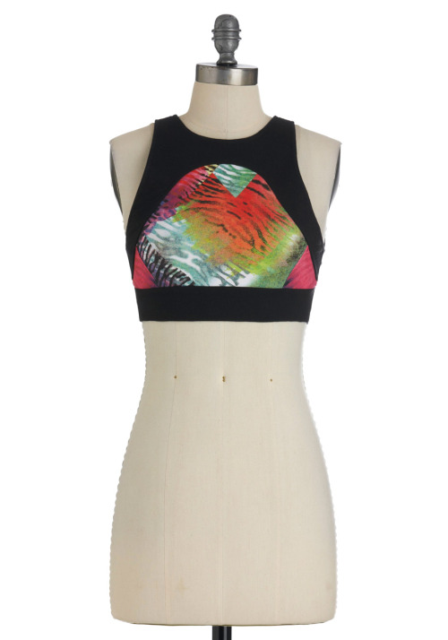 Crop tops are the perfect summer staple. The Batik Your Lashes Top would look perfect with a high-waisted maxi skirt.