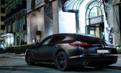 viciou5:  Matte Black Porsche Panamera S 