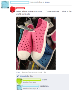 i-will-personally-eat-yourhand:   CROC BOTTOM  Let Us All Take A Moment To Love Whoever Commented That 