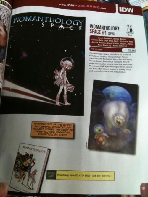 Womanthology SPACE ad from previews.
