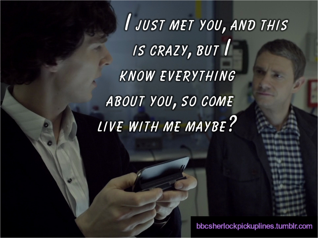 The best of submissions, from BBC Sherlock pick-up lines.