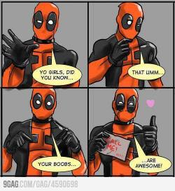 apeparkour:  Oh Deadpool!   word up