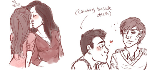 Sorry for the wait anon! Here are some pezberry doodles. One is genderswapped because another anon asked for it. :>