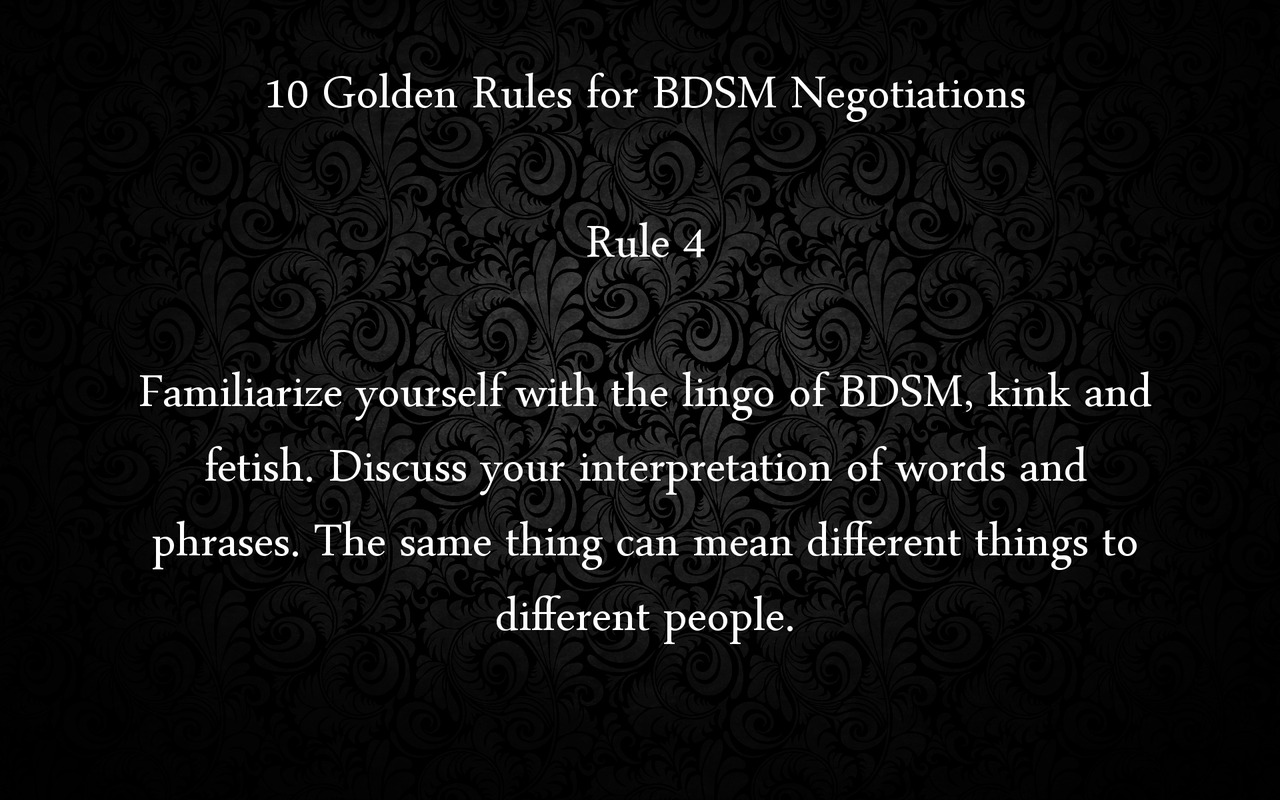 historyofbdsm:  yourpetmeowmeow:  fangskitten:  plector:  10 Golden Rules for BDSM
