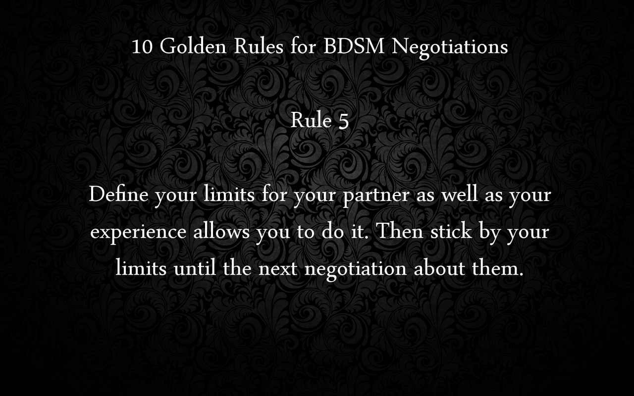 historyofbdsm:  yourpetmeowmeow:  fangskitten:  plector:  10 Golden Rules for BDSM