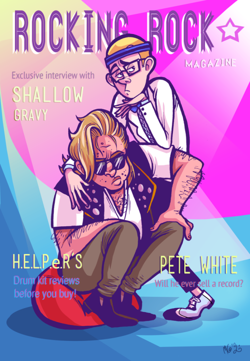 madygcomics:Fake ‘Rolling Stone’-esque magazine cover featuring SHALLOW GRAVY! Here to melt your min