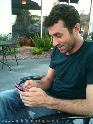 THIS is what happens when @JamesDeen gets an iPhone. He YELLS at it &amp; cries! Even though he&