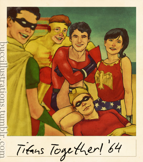 buccillustrations: The Teen Titans, 1964. June 2012. Pen & Ink, Photoshop CS5