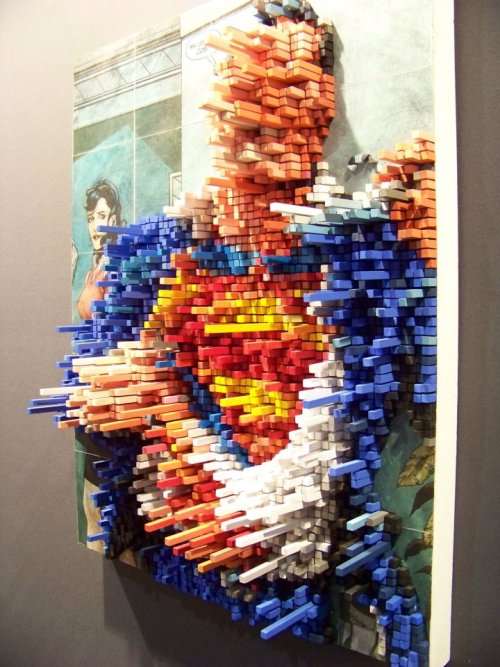 ianbrooks:  Pixelated Superman Sculpture adult photos