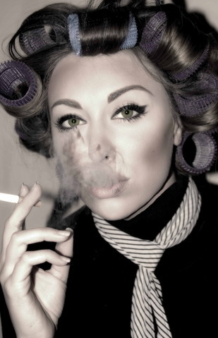 smoking in curlers porn pictures