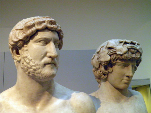 dwellerinthelibrary: malebeautyinart: Marble Busts of Hadrian &amp; Antinous, from Rome, Roman E