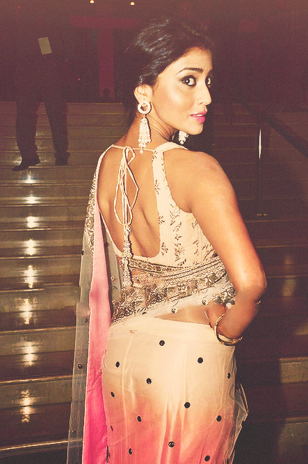 Backless saree blouse design