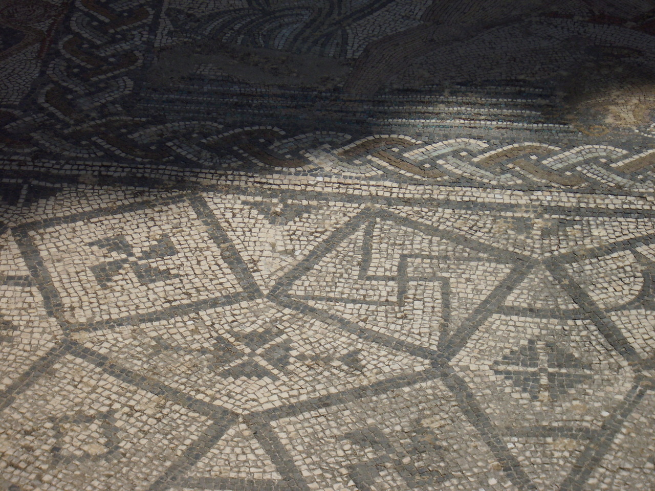 Part of a mosaic at Volubilis (a Roman city) in Morocco
Unsure if it is true or not but our Professor told us that Mosaics were ordered from Italy, sent in a kit and put together by a local guy kind of like a paint by number kit. Which is fun to...