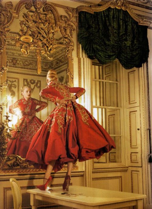 ‘Golden Years’, Jessica Stam by Corinne Day, Vogue UK October 2007. Christian Dior Fall 