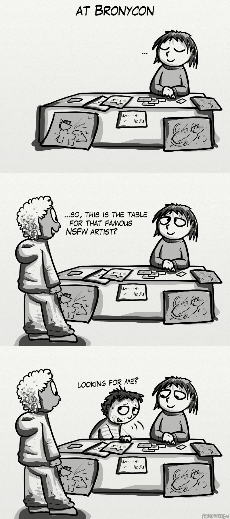 pokehidden:  rule 34 artist @ bronycon.XD also, me and one friend are betting that