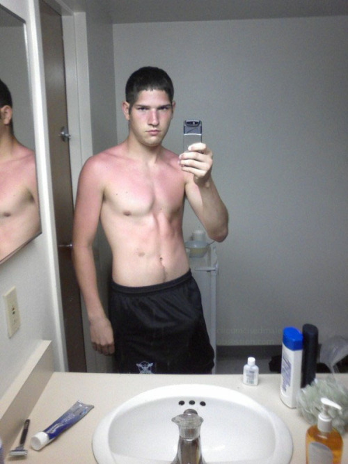 nakedmen177:  thecircumcisedmaleobsession:  25 year old straight guy from Tampa, FL That’s one beer can-sized cock to be proud of! :D  He has a thick big cock which brings much interest & attention! 