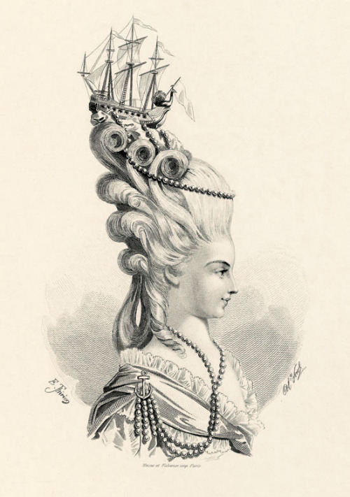 theoddmentemporium:There is no hair more iconic, perhaps, than Marie Antoinette’s elaborately curled