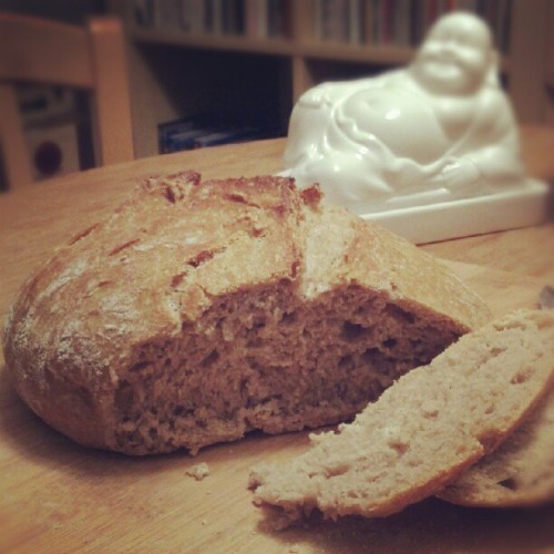 foodiemcbooty:
“Rustic no-knead bread. (Taken with Instagram)
”