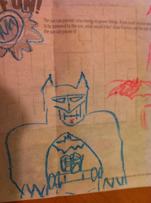 I’m Batman. Would you like to hang at my placemat?