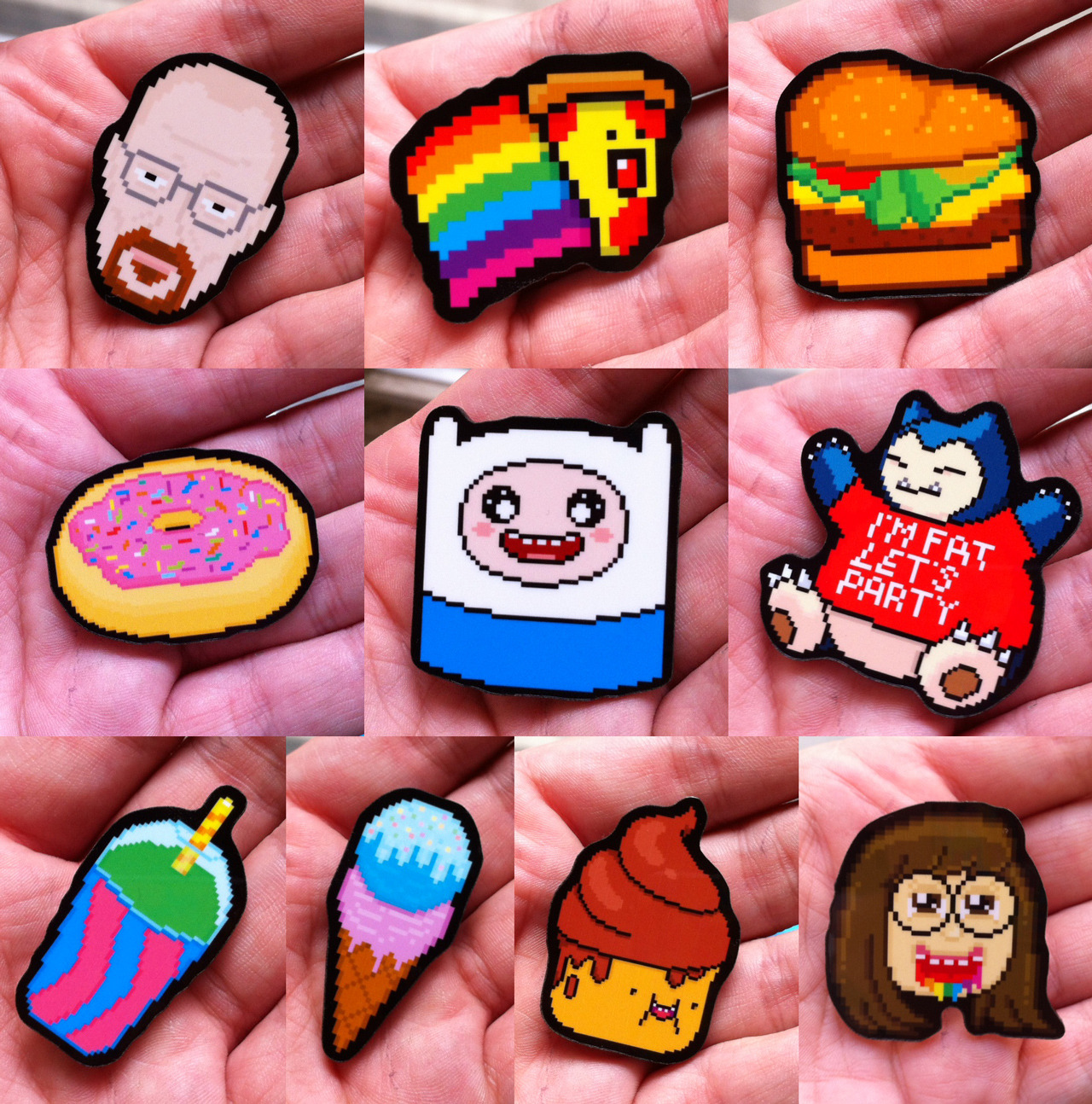 lulinternet:  ~~NEW PINS~~1.5” acrylic die-cut lapel pins packaged neatly with