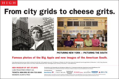 We’re happy to share this info about wonderful photography at the High Museum of Art! “Picturing New York” features 150 works from the Museum of Modern Art, and “Picturing the South: New Commissions from the High Museum of Art” presents work by three...