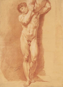 necspenecmetu:  Francois-Guillaume Menageot, Male Nude, 18th century 