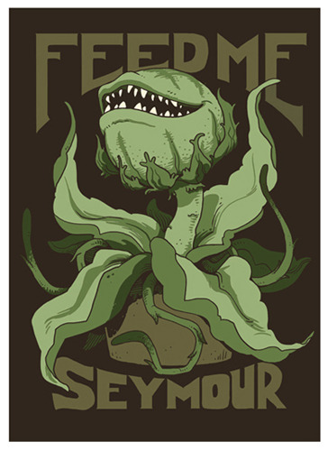 rebekieb:  Here’s how I worked through my design ‘Big Bad Mother’ currently available at Teefury.com for บ!!    I bought this shirt! Its super-spiffy and someone recognized it from Little Shop of Horrors which was neat :D